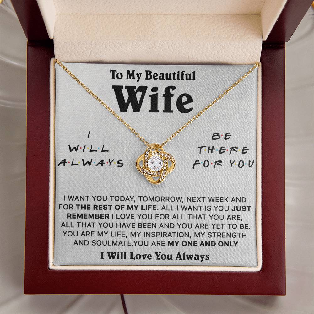 Gift For Wife Lux Be There The Rest Love Knot Necklace Love Knot Necklace