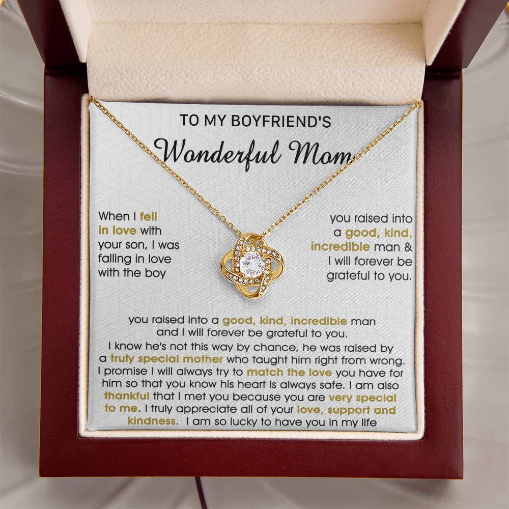 Gift For Boyfriend's Mom - Your Support - Love Knot Love Knot Necklace