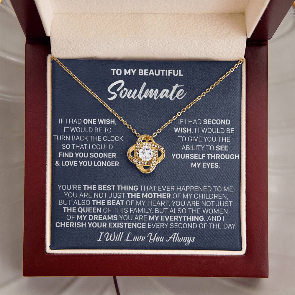 Gift For Your Soulmate - 2 Wish The Mother Love Knot Necklace Love Knot Necklace