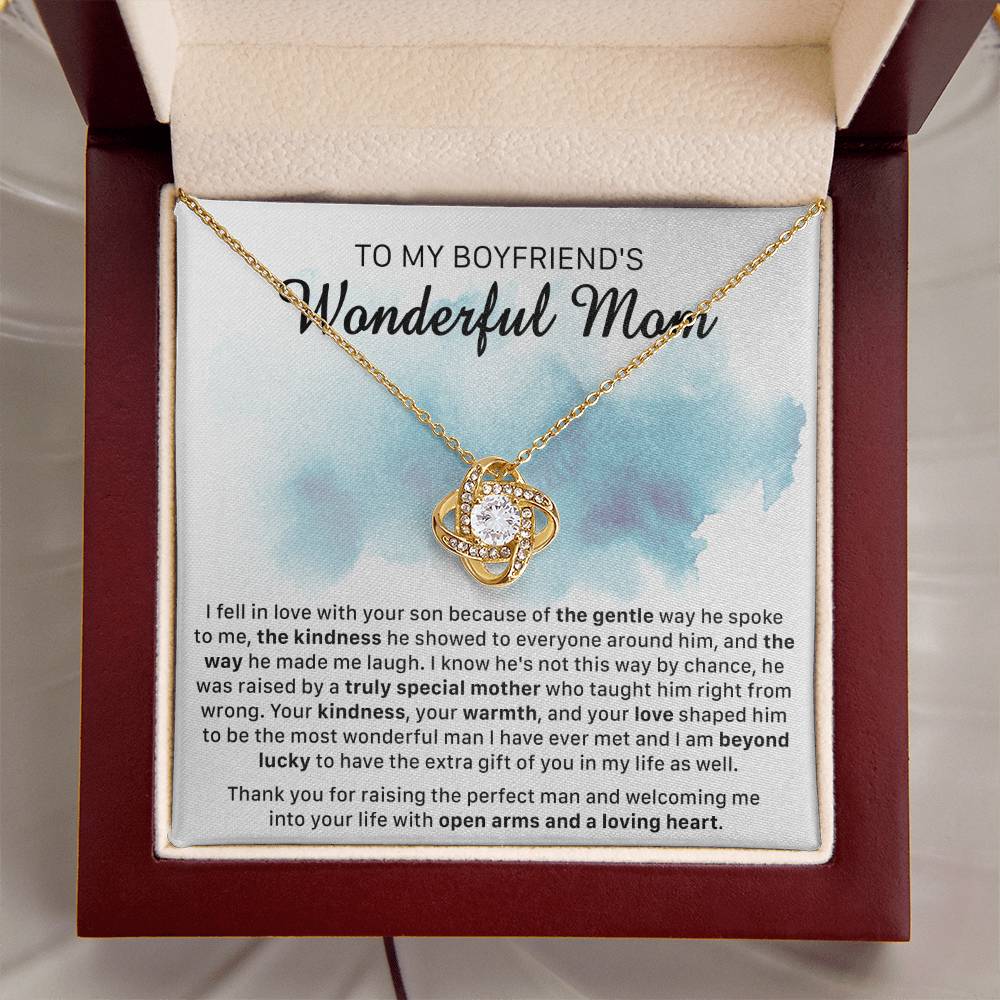 Gift For Boyfriend's Mom Gentle Way Chance Kindness Love Knot Necklace Love Knot Necklace