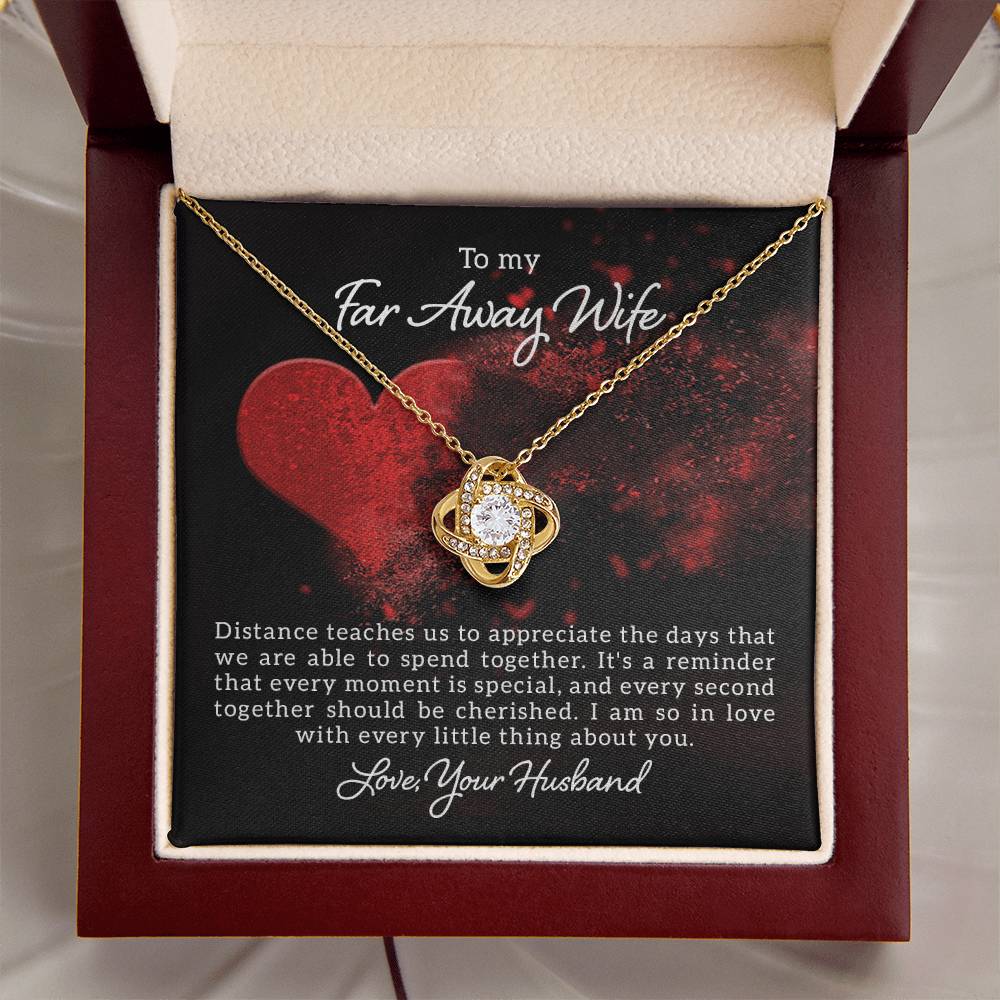 To My Wife Necklace - Anniversary Gift For Wife Birthday Gift For Wife Gift For Wife Necklace For Wife Gift For Wife Birthday Love Knot Necklace