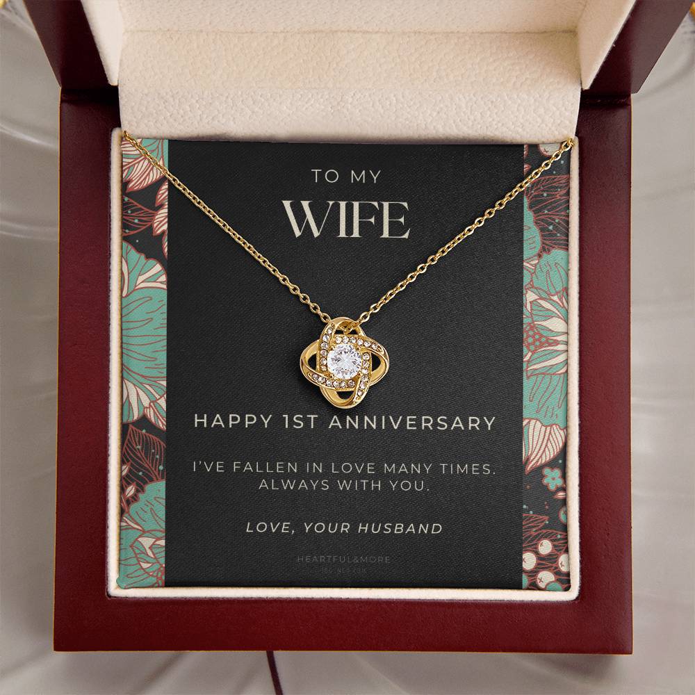 1 Year Anniversary Gift For Wife 1 Year Anniversary Gifts 1 Year Wedding Anniversary Gift Ideas 1St Wedding Anniversary Gift F(10) Love Knot Necklace