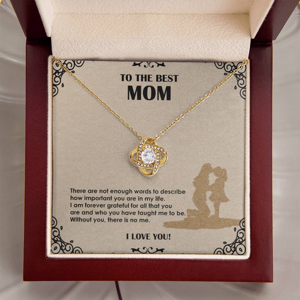 Mom Necklace Best Mom – To My Mom Best Necklace – Love Knots – Necklace With Gift Box Love Knot Necklace