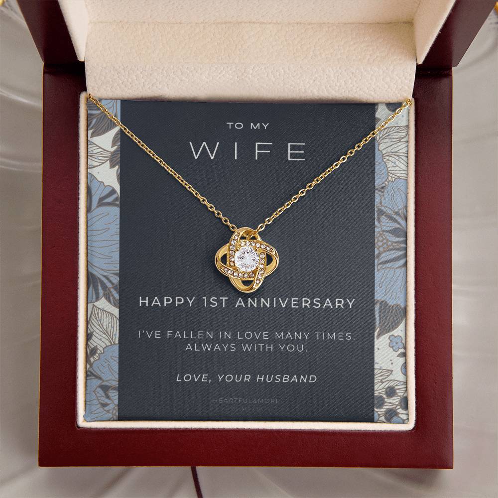 1 Year Anniversary Gift For Wife 1 Year Anniversary Gifts 1 Year Wedding Anniversary Gift Ideas 1St Wedding Anniversary Gift F(7) Love Knot Necklace