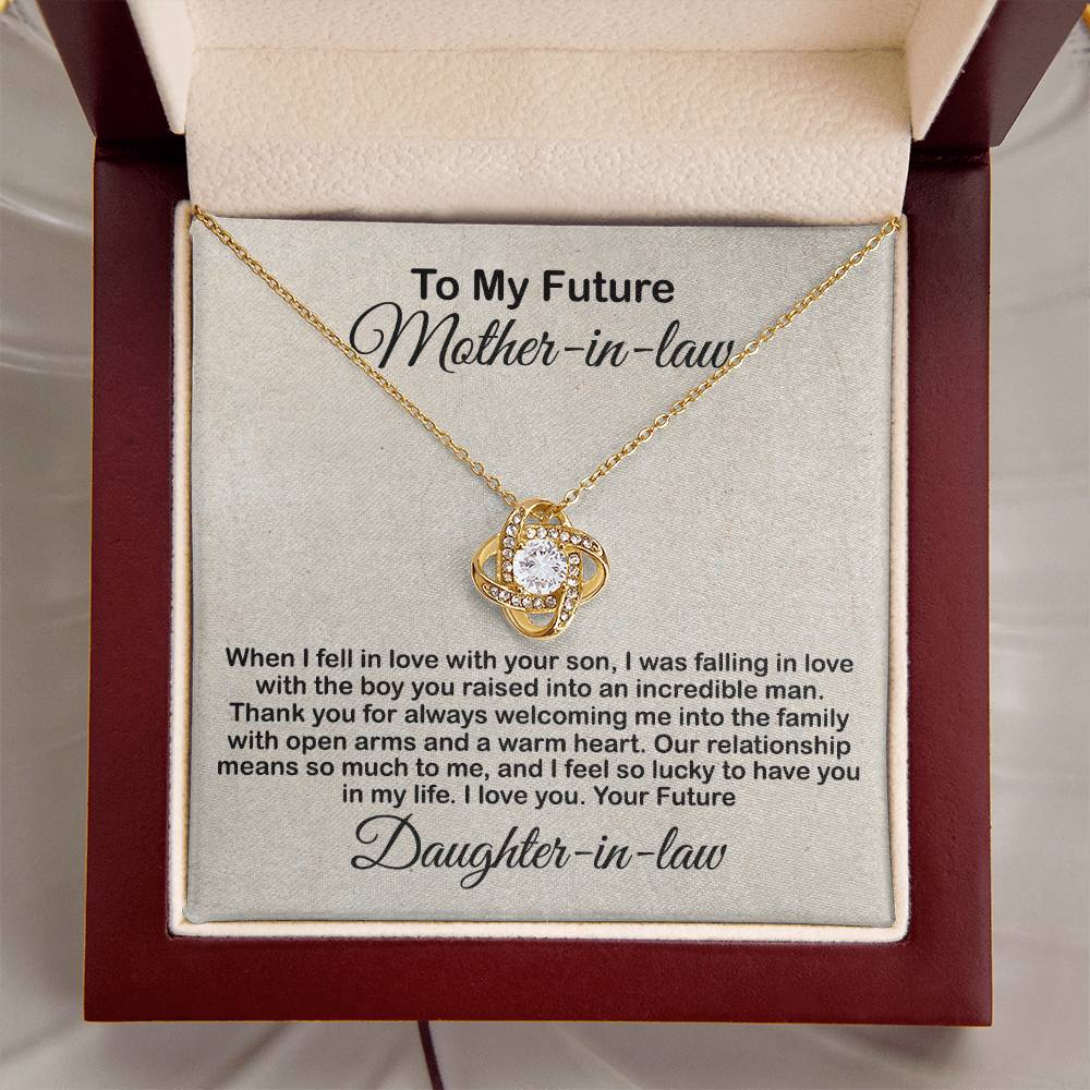 Love Knot Necklace For Mother In Law- Mother's Day Gift For Mother-In-Law Gift For Mother In Law From Daughter In Law Love Knot Necklace
