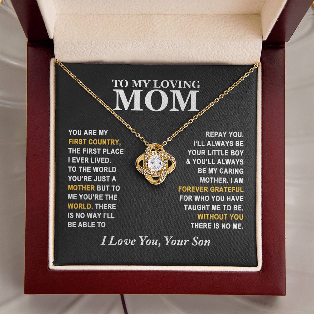 Mom - Forever Grateful - Ne Love Knot Necklace