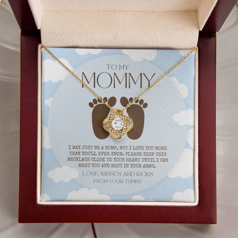 New Mom Birthday Pregnant Wife Birthday Gift Birthday Gift For Pregnant Wife Jewelry For Pregnant Wife Expecting Wife Birthday Love Knot Necklace