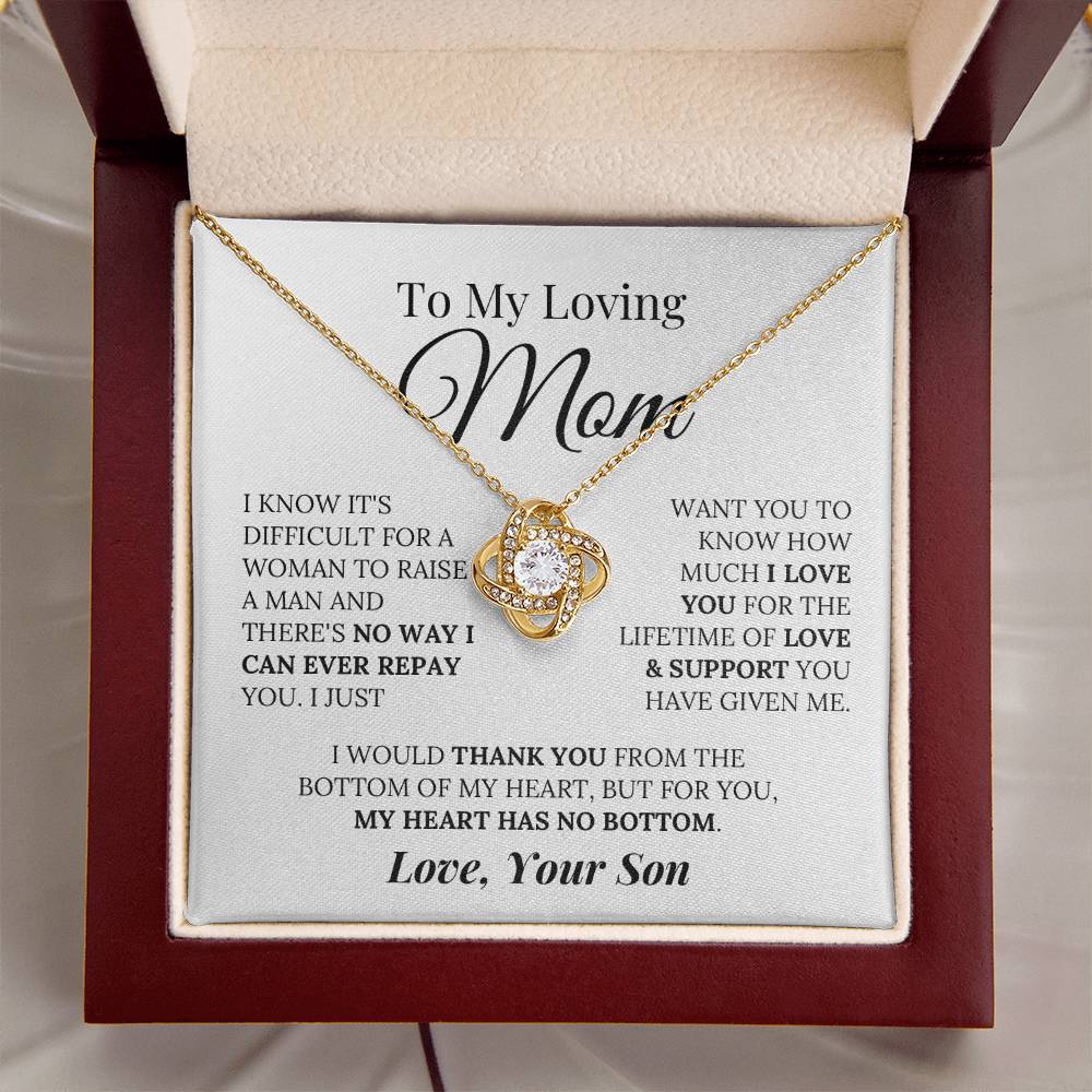 Heartfelt Mother's Day Gift For Mom Love Knot Necklace 6