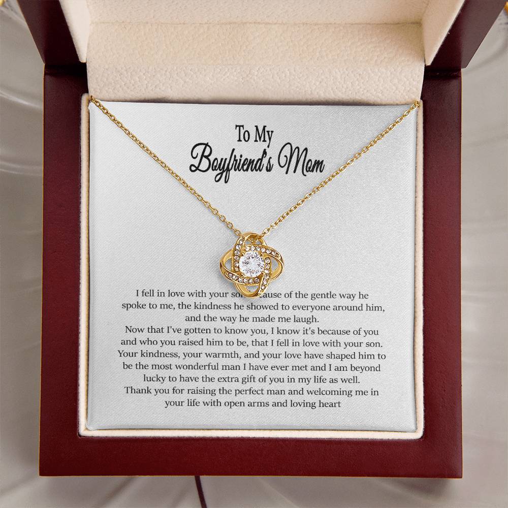 To My Boyfriend's Mom Boyfriend's Mom Gift To My Boyfriends Mom Gift Mother's Day Gift Birthday Love Knot Necklace