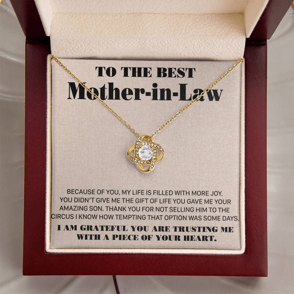 Gift For Mother-In-Law More Joy 2 Love Knot Necklace Love Knot Necklace