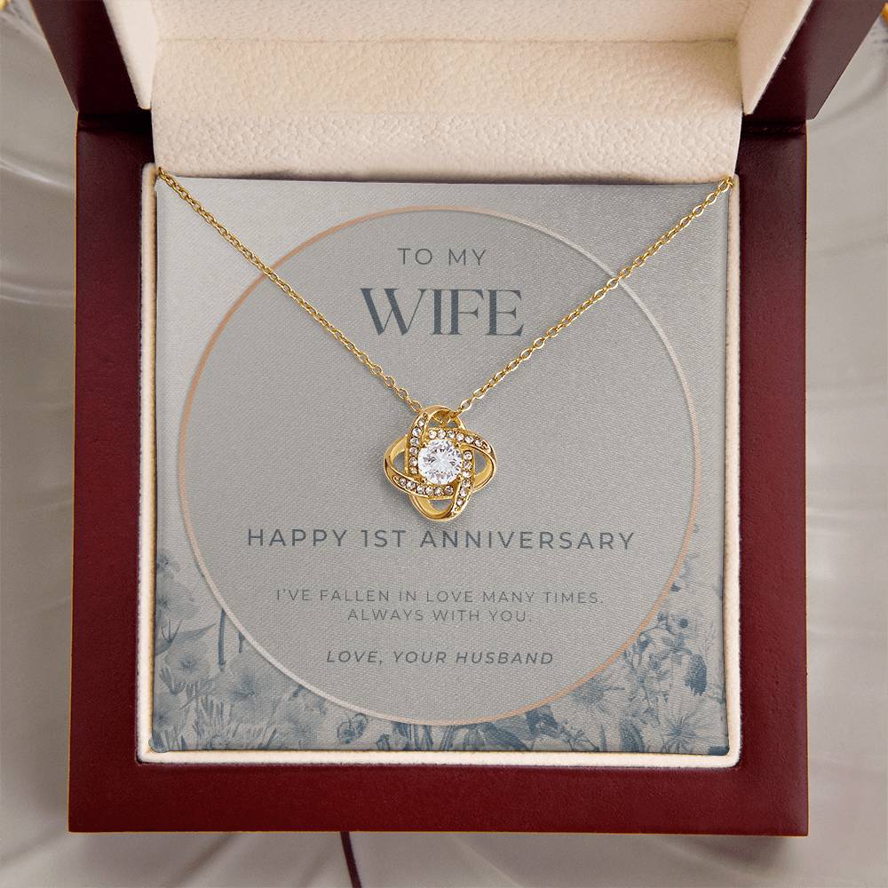 1 Year Anniversary Gift For Wife 1 Year Anniversary Gifts 1 Year Wedding Anniversary Gift Ideas 1St Wedding Anniversary Gift F(3) Love Knot Necklace