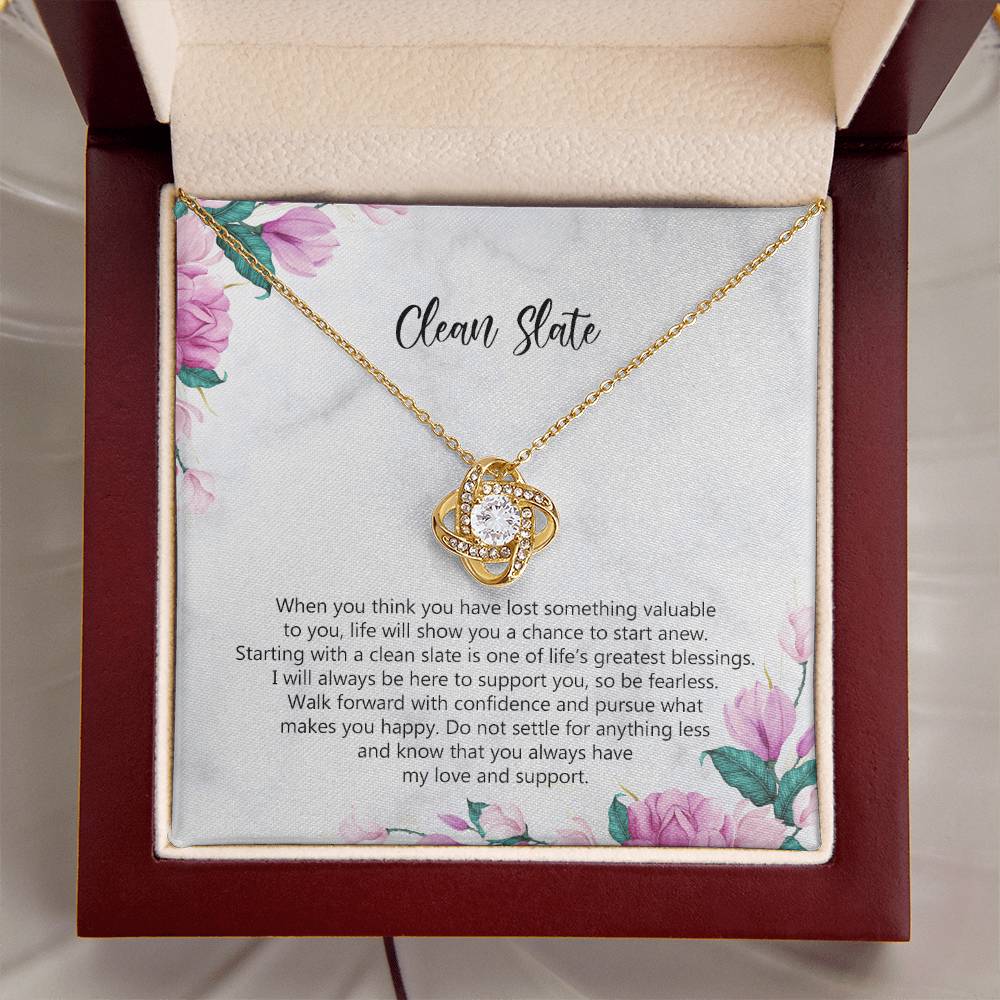 Starting Over Gift Breakup Necklace Divorcee Gift Idea New Beginnings Gift Cheer Up Gift Bad Breakup Gift Newly Single Gift Love Knot Necklace