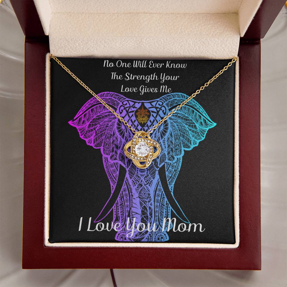 Gift To Mom - I Love You Love Knot Necklace