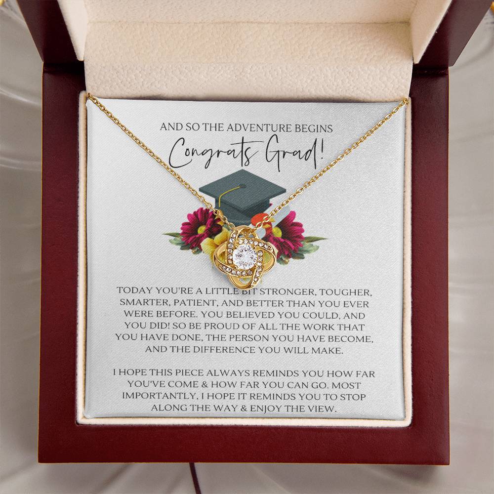 Graduation Gift For Her Graduate Necklace Class Of 2022 Hight School College Graduatio Love Knot Necklace