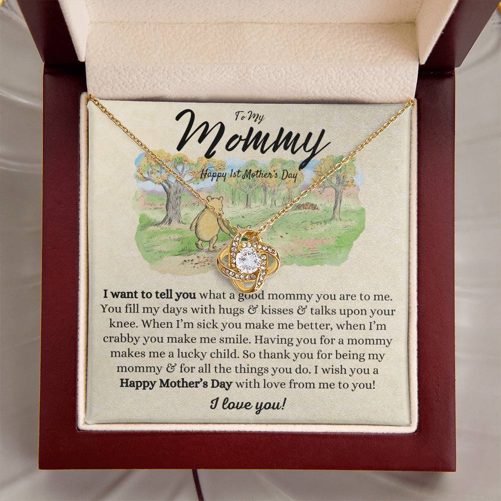 Mothers Day Gifts From Baby 1St Time Mothers Day Gift Mothers Day Necklace Gifts First Time Mom Mothers Day Gift From Baby Love Knot Necklace