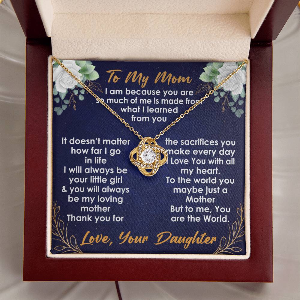 Necklace Gift For Mom From Daughter Love Knot Necklace