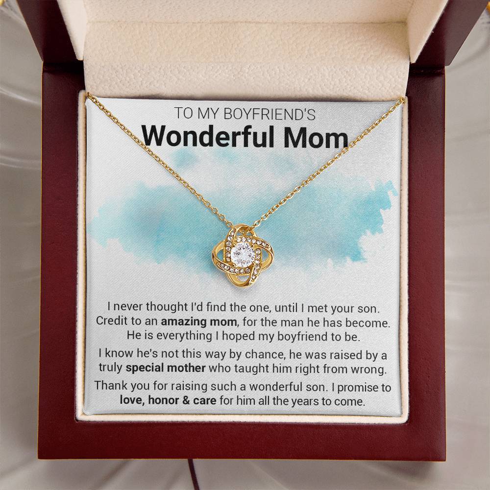 Gift For Boyfriend's Mom Credit Years To Come Love Knot Necklace Love Knot Necklace