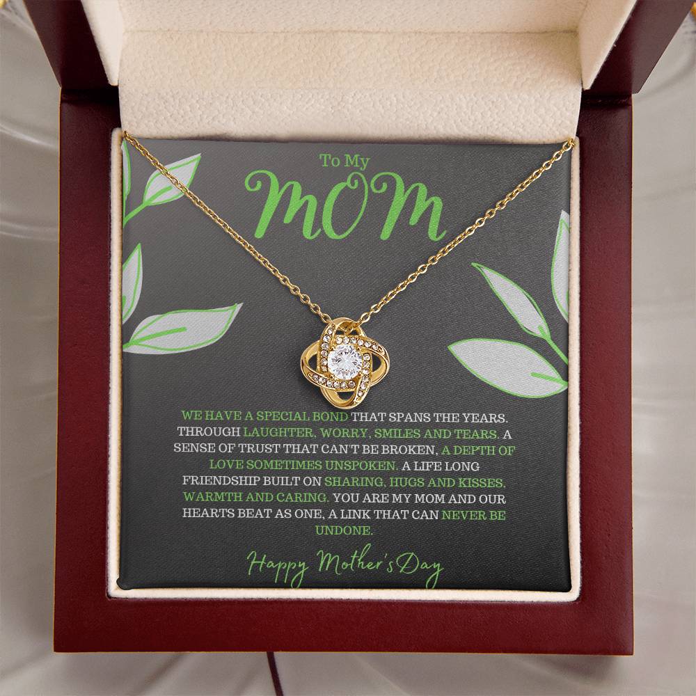 Mother's Day Beautiful Love Knot Necklace With Card Box Love Knot Necklace