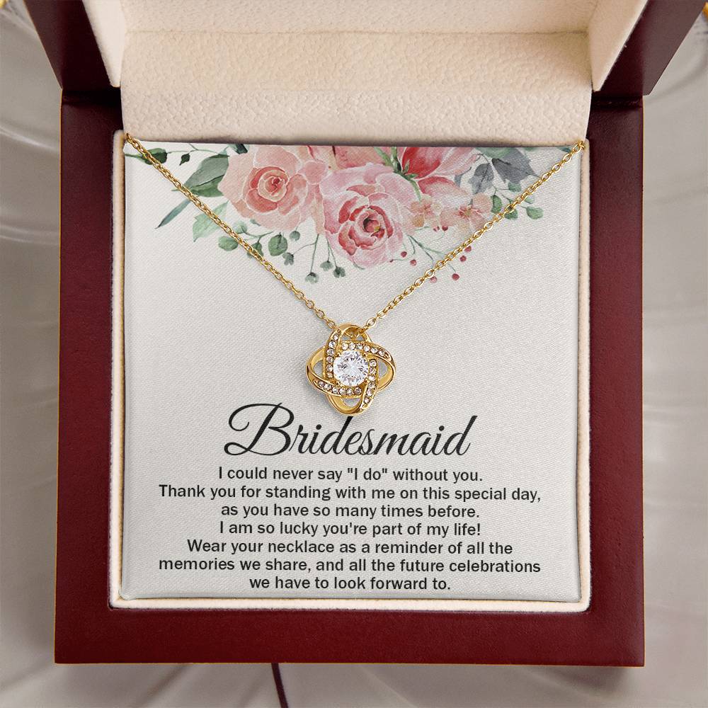 Bridesmaid Necklace Bridesmaid Thank You Gift Wedding Gift For Brid Love Knot Necklace