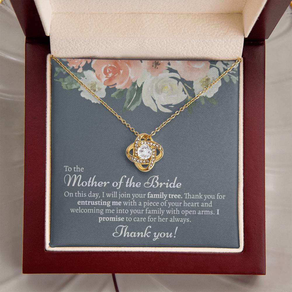 Mother Of The Bride Gift From Groom Mother In Law Wedding Gift From Groom Wedding Gift For Mother In Law From Groom Love Knot Necklace