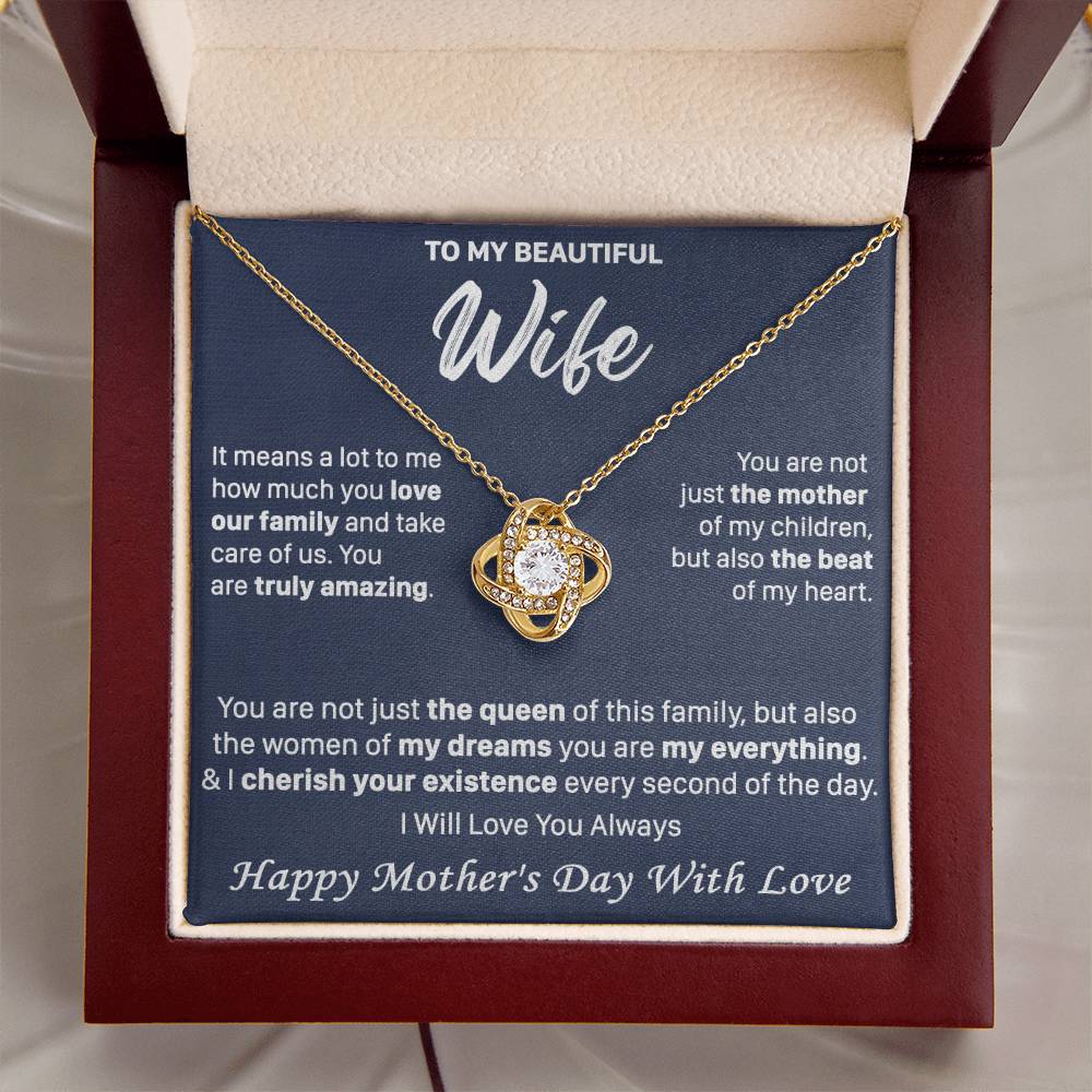 Gift For Wife Amazing The Mother Happy Love Knot Necklace Love Knot Necklace