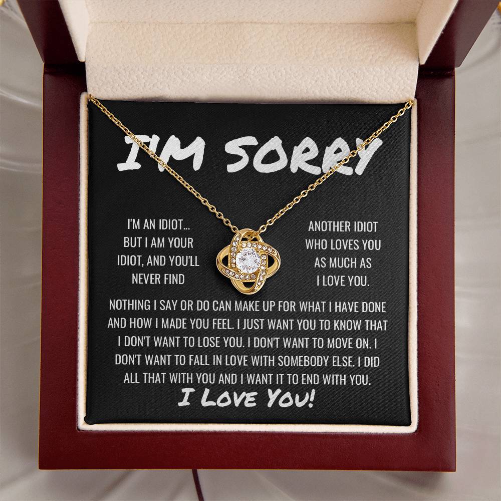 Sorry Apology 2 Love Knot Necklace