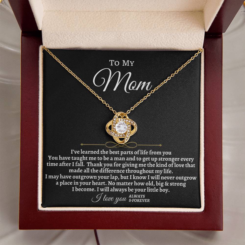 To My Mom Necklace Mom Gift From Daughter Son Mother's Day Gift Anniversary Gift Love Knot Necklace