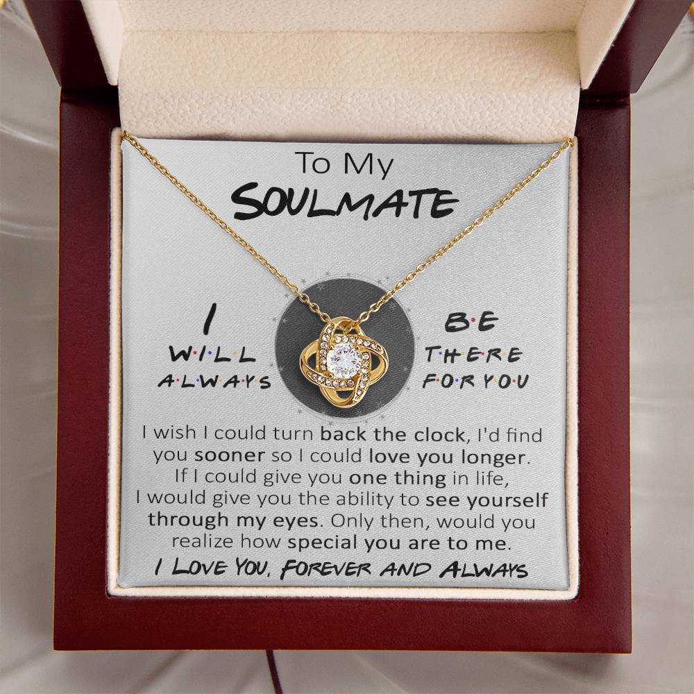 To My Soulmate Necklace Gift For Girlfriendwife Romantic Gift For Her Birthday Christmas Jewelry Romantic Love Knot Necklace
