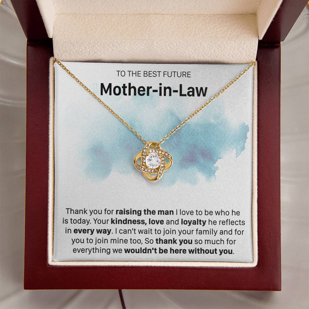 Gift For Future Mother-In-Law - Lux Can't Wait To Join Love Knot Necklace Love Knot Necklace
