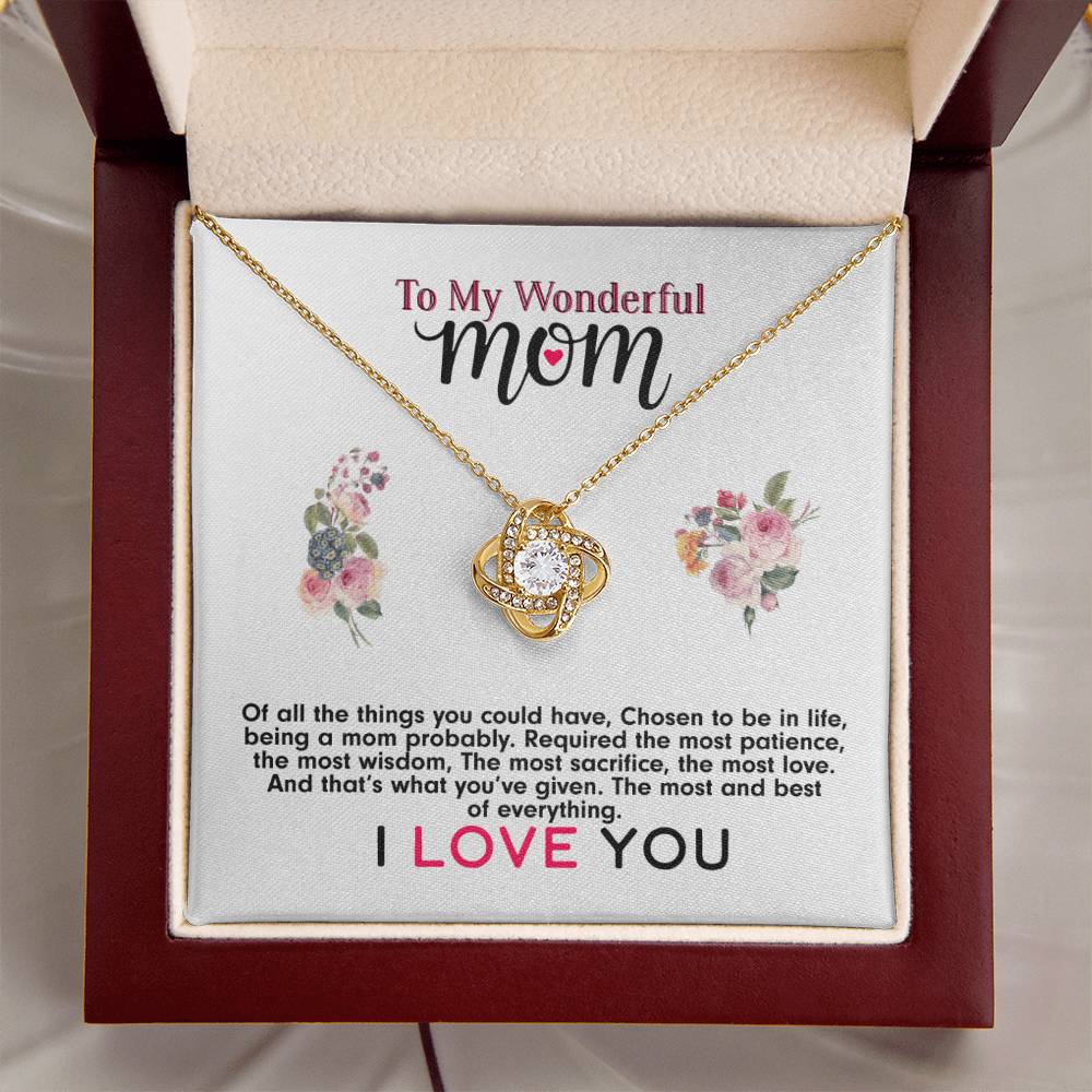 Gift For Mom - Love Knot Necklace 3 Love Knot Necklace