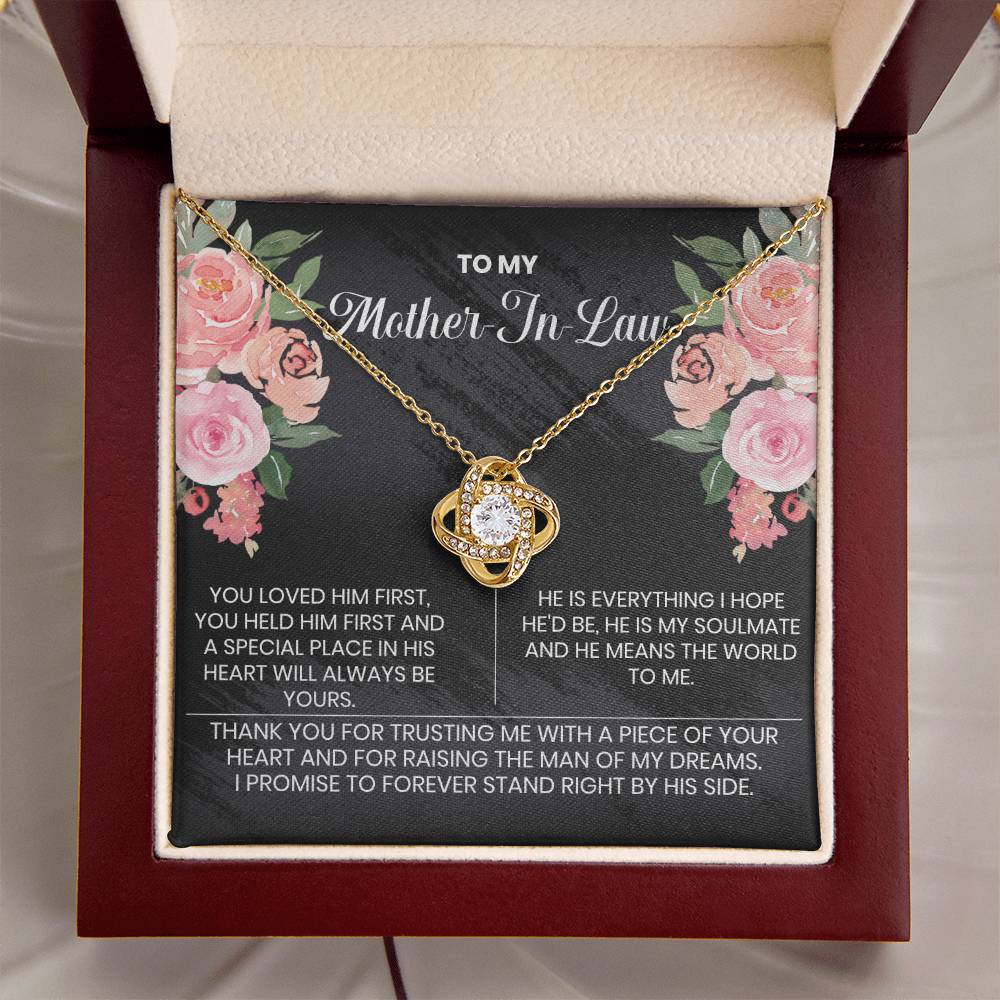 To My Mother-In-Law Thank You The Love Knot Necklace 1 Love Knot Necklace