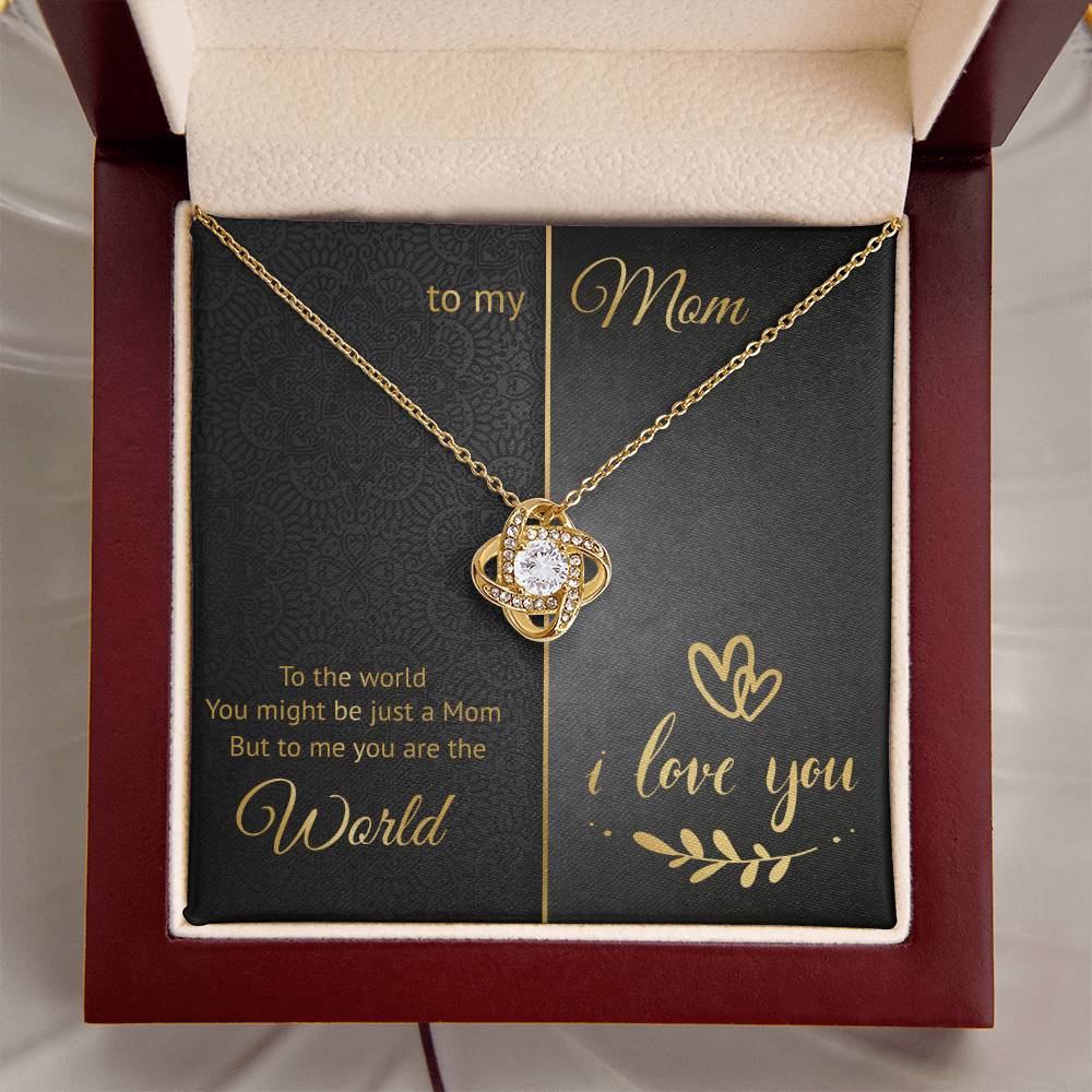 To My Mom - World - Loveknot Necklace Love Knot Necklace