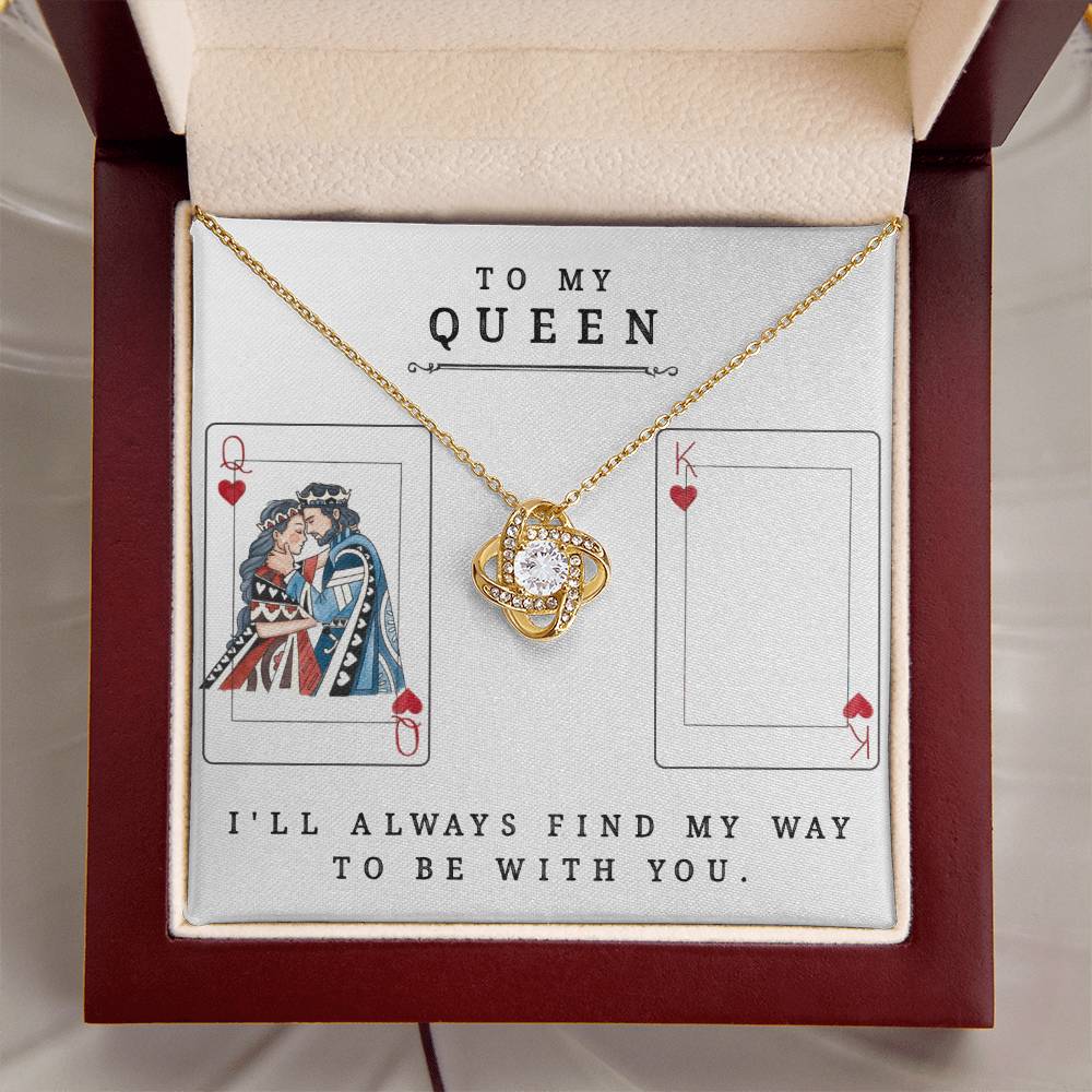 I'll Always Find My Way To Be With Love Knot Necklace