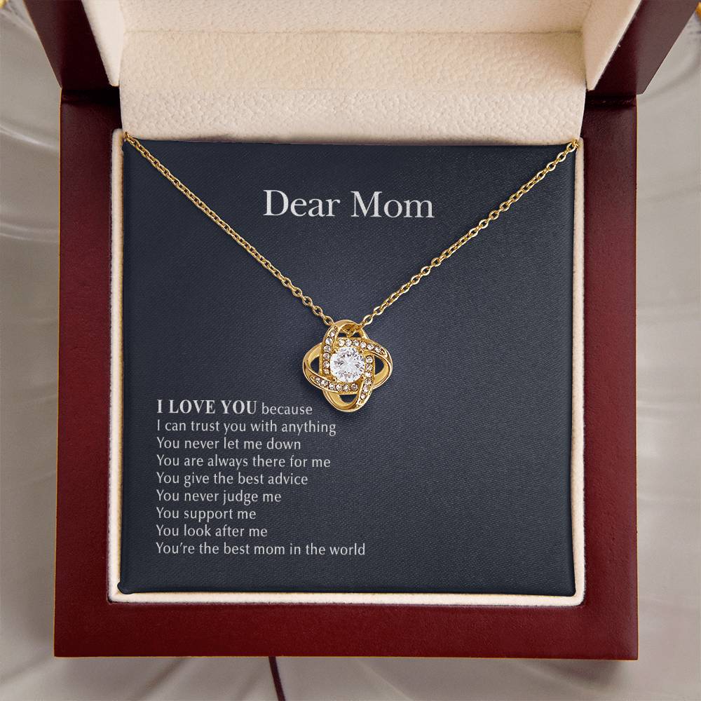 Always There For Me Love Knot Necklace