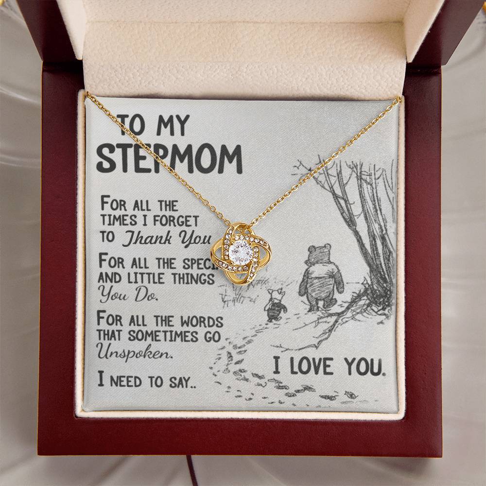 Meaningful Stepmom Bracelet Bonus Mom Bracelet Stepmom Birthday Gift Love Knot Necklace