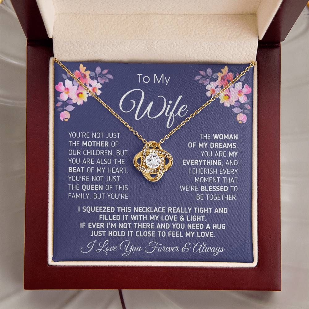 To My Wife Necklace Sentimental Gift For Wife From Husband Wife Birthday Anniversary Gift Love Knot Necklace