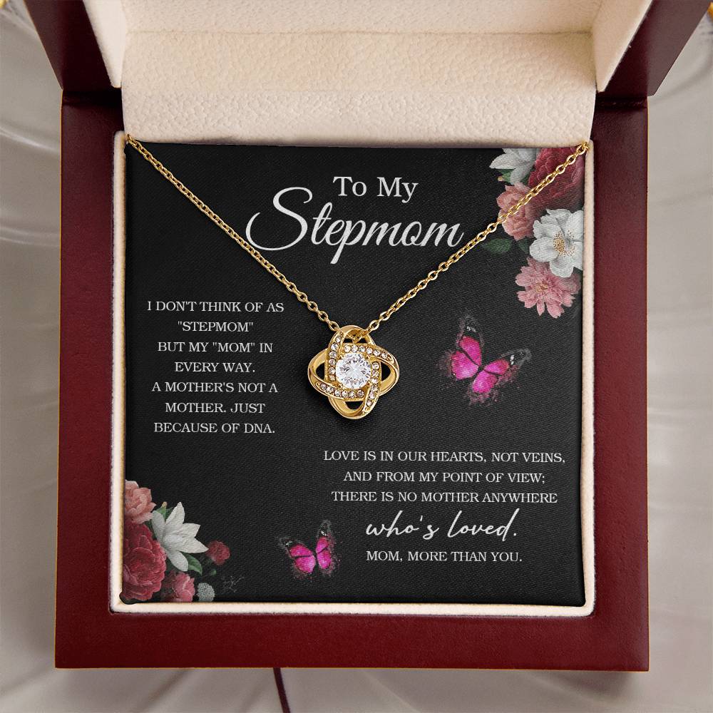 To My Stepmom Necklace Thank You Mom Jewelry Gift Mother's Day Gift Love Knot Necklace