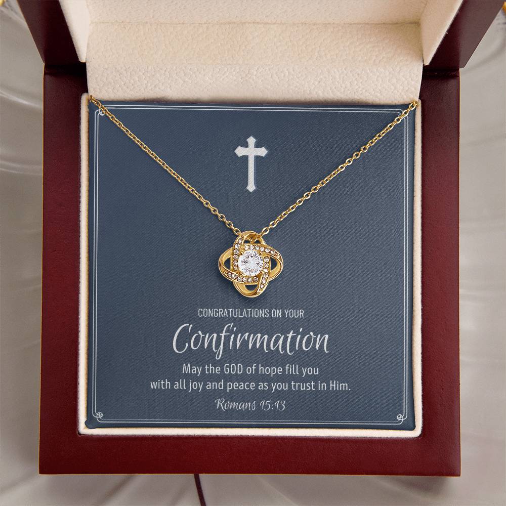 Confirmation Gift For Young Ladies Confirmation Granddaughter Love Knot Necklace Confirmation Gift Ideas For Girls Catholic Confirmation 1 Love Knot Necklace