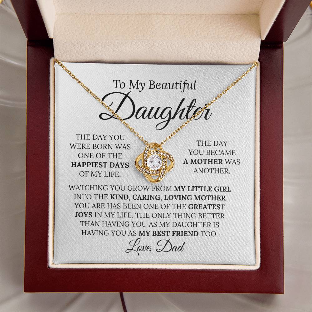 Heartfelt Mother's Day Gift For Daughter v1 Love Knot Necklace