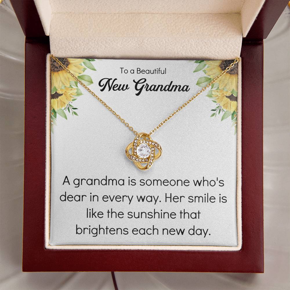 Grandma 2022 Promoted To Grandma Mothers Day Idea For New Grandma Gift Grandma To Be Gift For Grandma Reveal Pregnancy Baby Announcement Love Knot Necklace