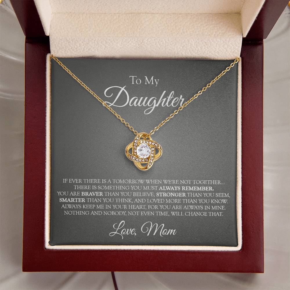 To My Daughter Necklace Gift For Daughter From Mom Daughter Mother Ne Love Knot Necklace