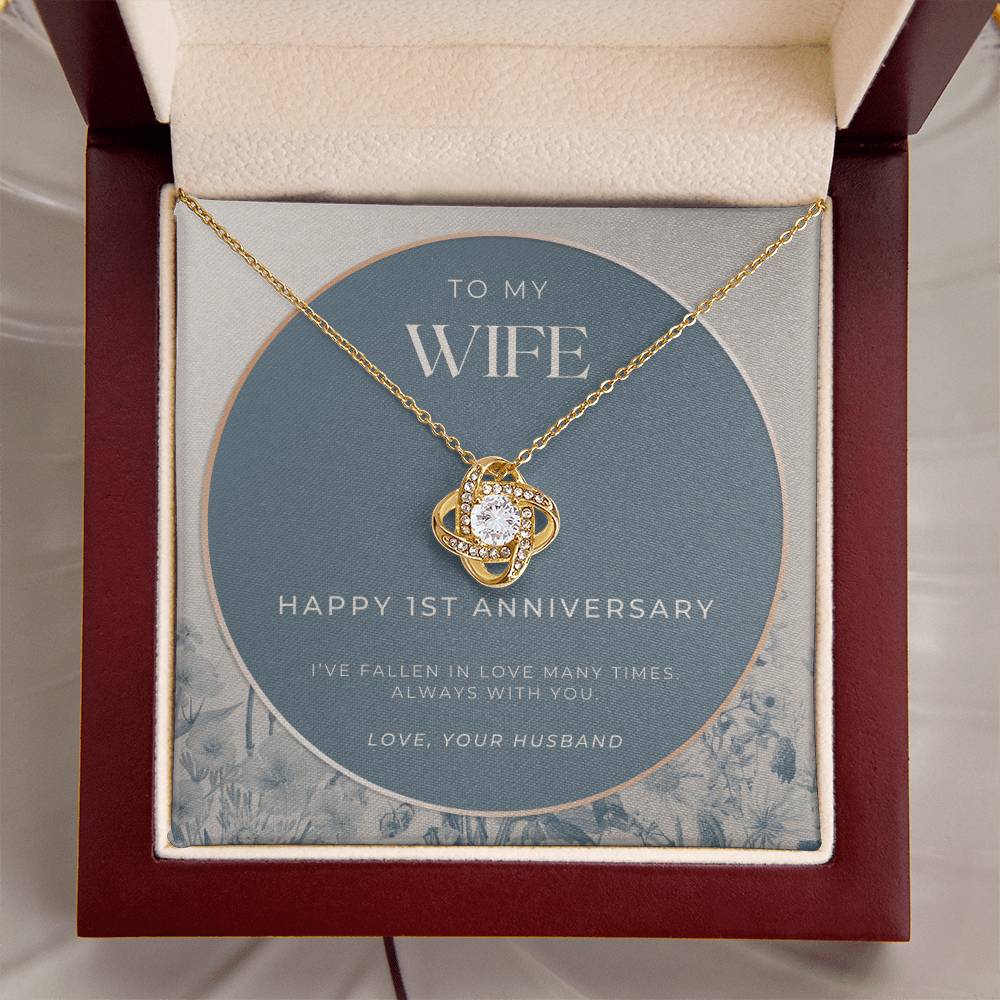 1 Year Anniversary Gift For Wife 1 Year Anniversary Gifts 1 Year Wedding Anniversary Gift Ideas 1St Wedding Anniversary Gift F(2) Love Knot Necklace