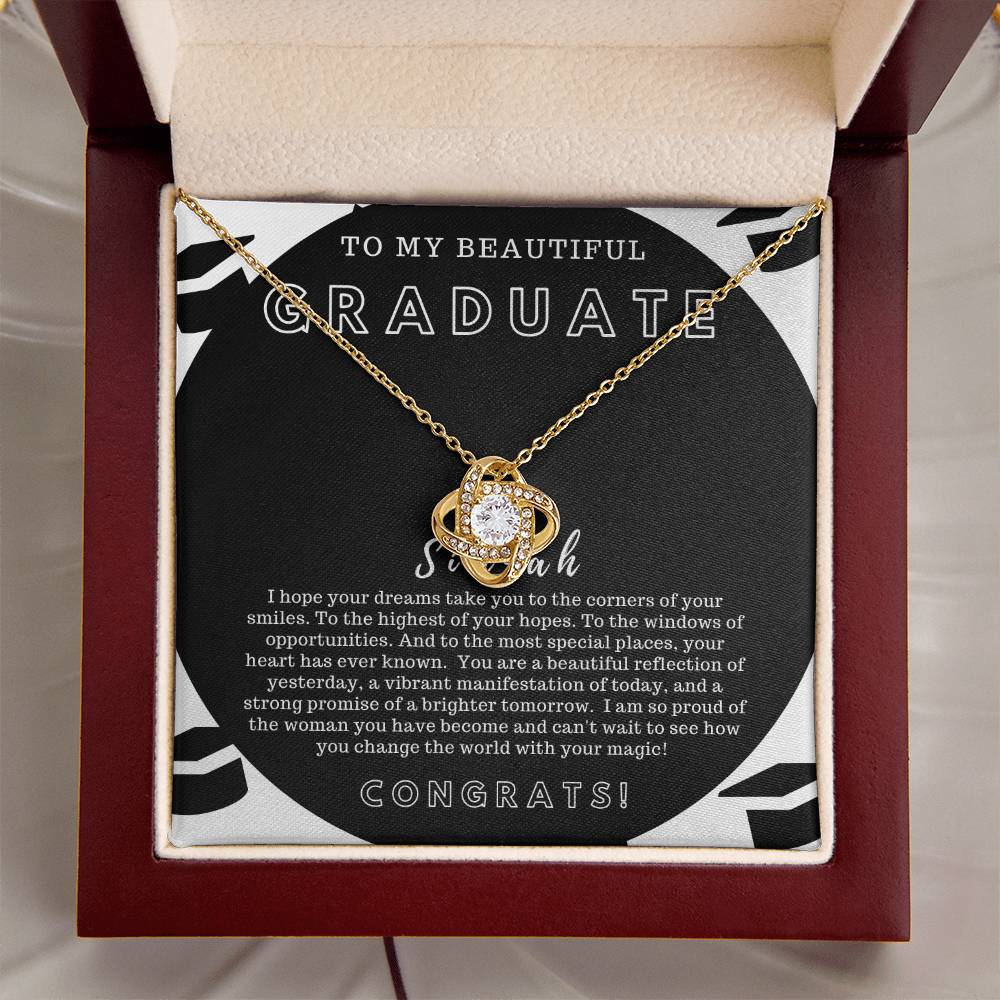 Graduation Gift For Best Friend Class Of 2022 Love Knot Necklace