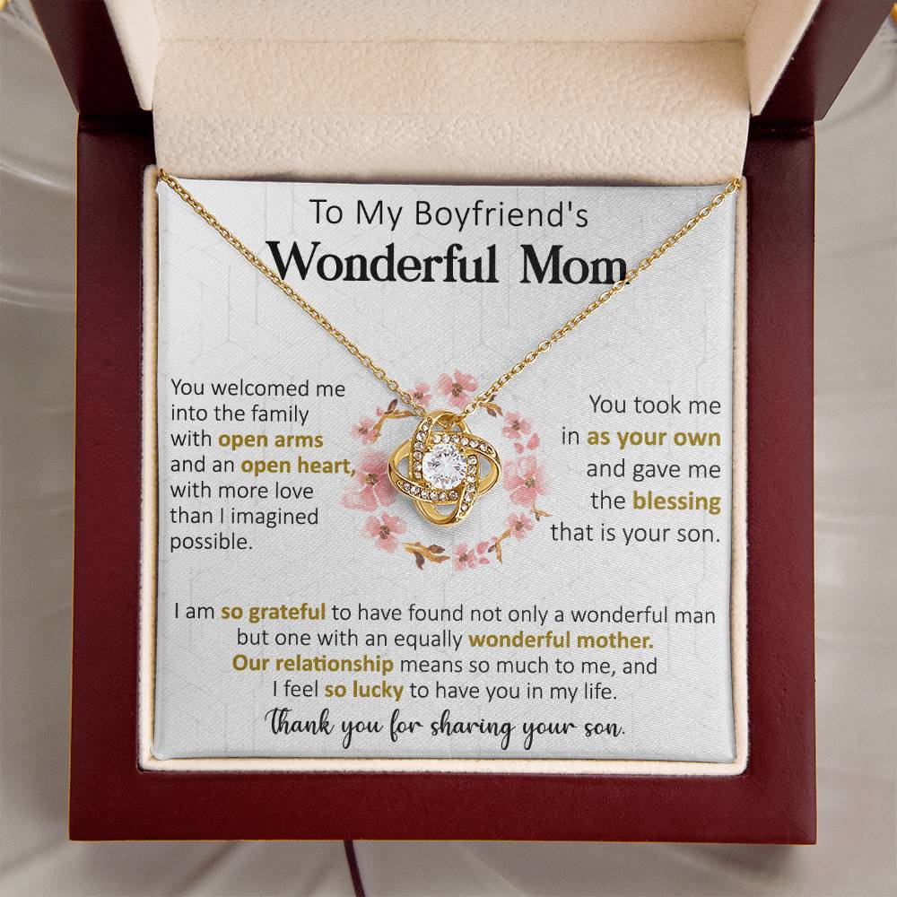 Gift For Boyfriend's Mom Welcomed Equally Wonder Mother Love Knot Necklace Love Knot Necklace