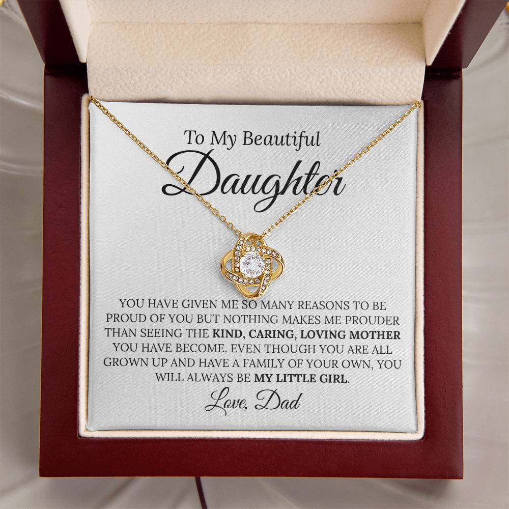 Heartfelt Mother's Day Gift For Daughter 2 Love Knot Necklace