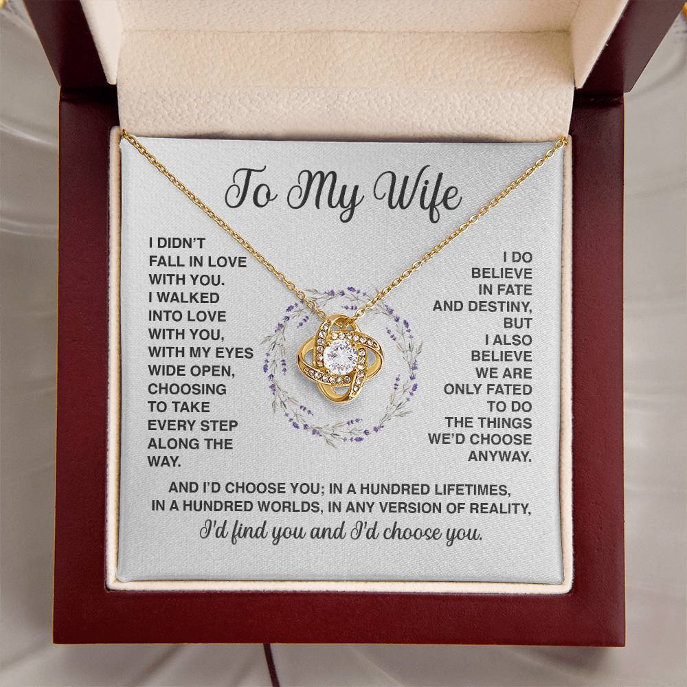 Delivery By Mother's Day Wf031 Gift Fo Love Knot Necklace