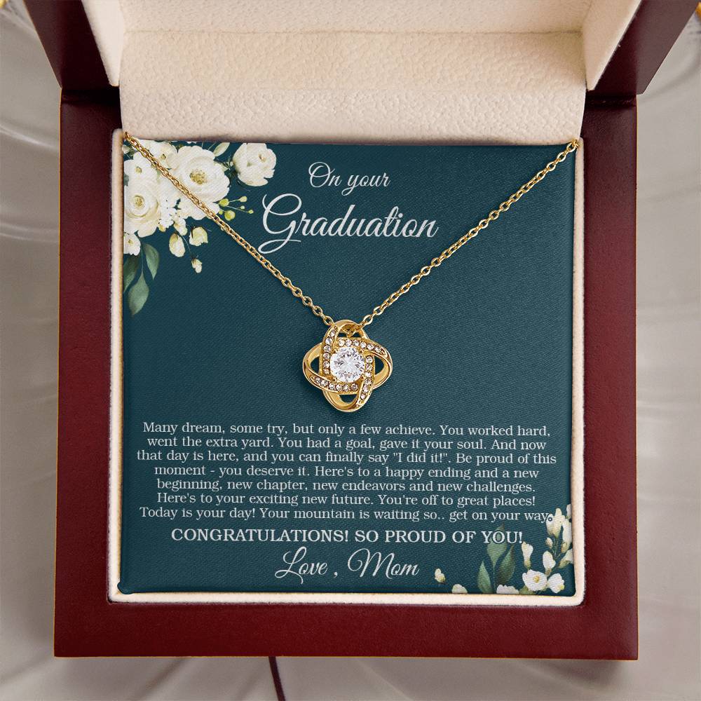 Graduation Gift For Daughter High School College Graduation Class Of 2022 Love Knot Necklace