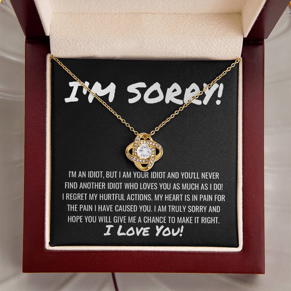 Sorry Apology Necklace 2 Love Knot Necklace
