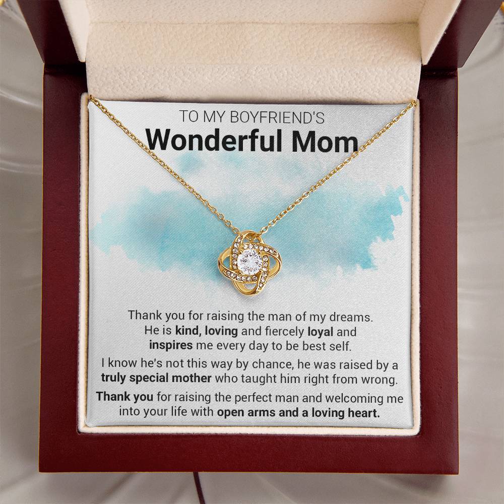 Gift For Boyfriend's Mom - Right From Wrong - Love Knot Love Knot Necklace