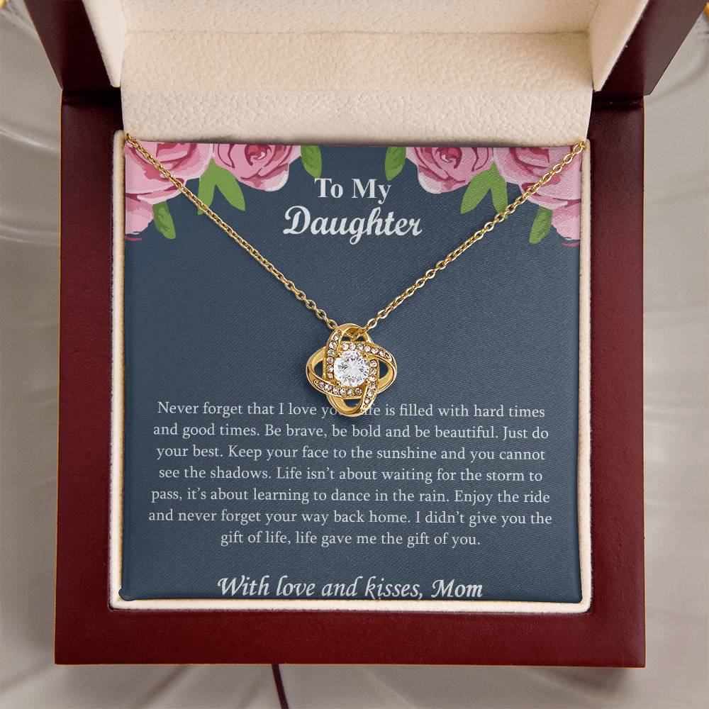 The Best Gift For Your Daughter - Valentine's Day Gift For Daughter From Mother Spiritual Meaning Gift For Daughter Dau Love Knot Necklace